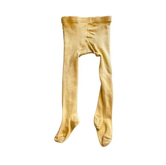 VTG | Baby Mini Catimini | Baby Girl Pale Yellow | Knit Tights - Picture 3 of 7